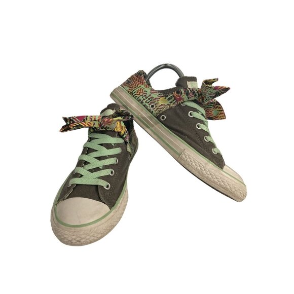 Converse Junior Size 5 Multicolor Graphic Pattern Canvas Low-Top Sneakers - Picture 1 of 8